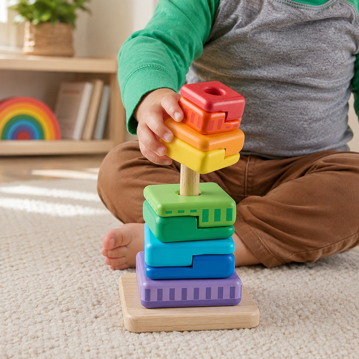Wooden Grocery Cart Sorter