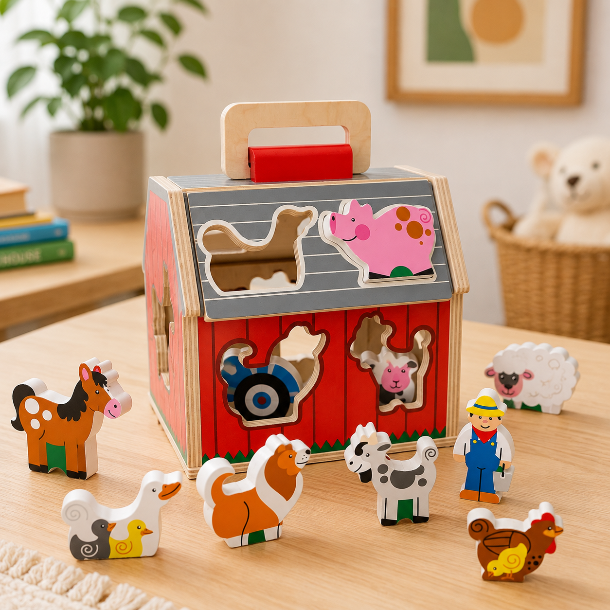 Wooden Pattern Blocks Set