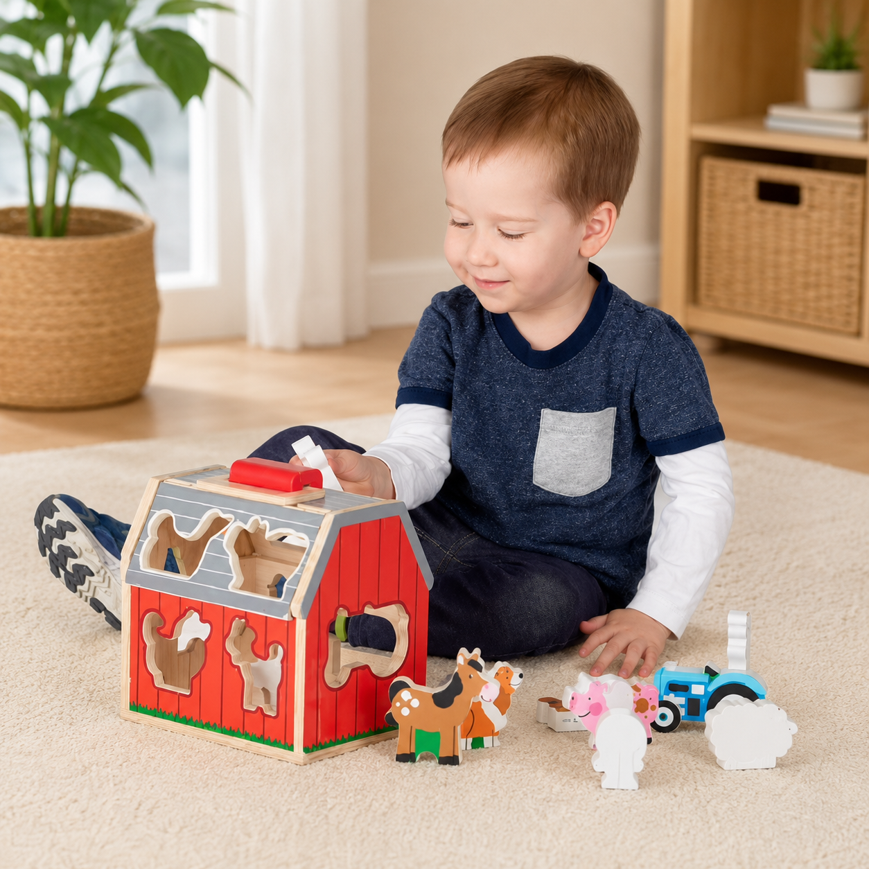Wooden Pattern Blocks Set