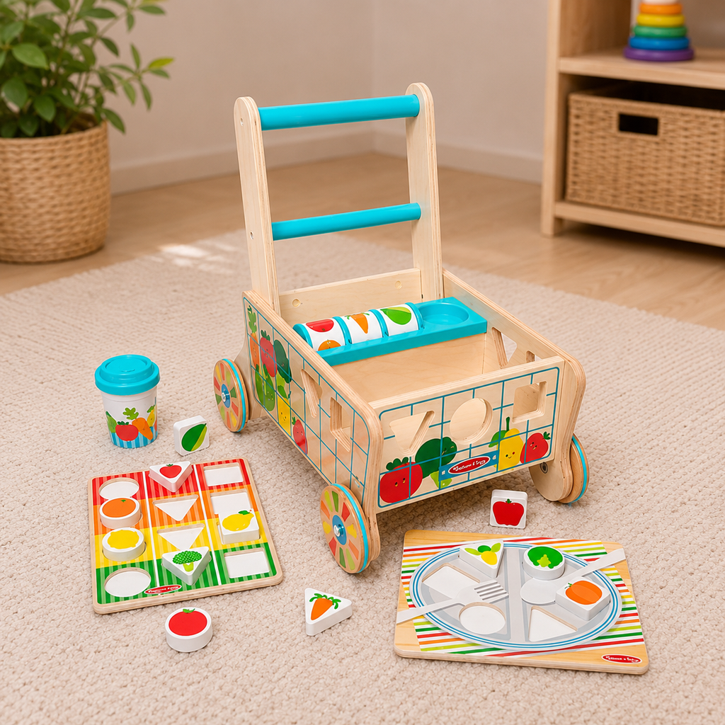 Wooden Rainbow Stacking Sorter