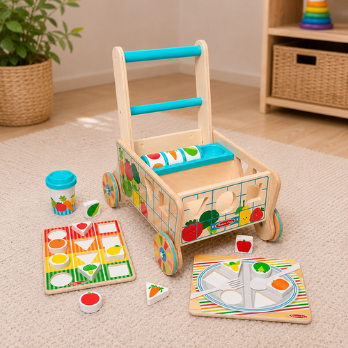 Wooden Rainbow Stacking Sorter