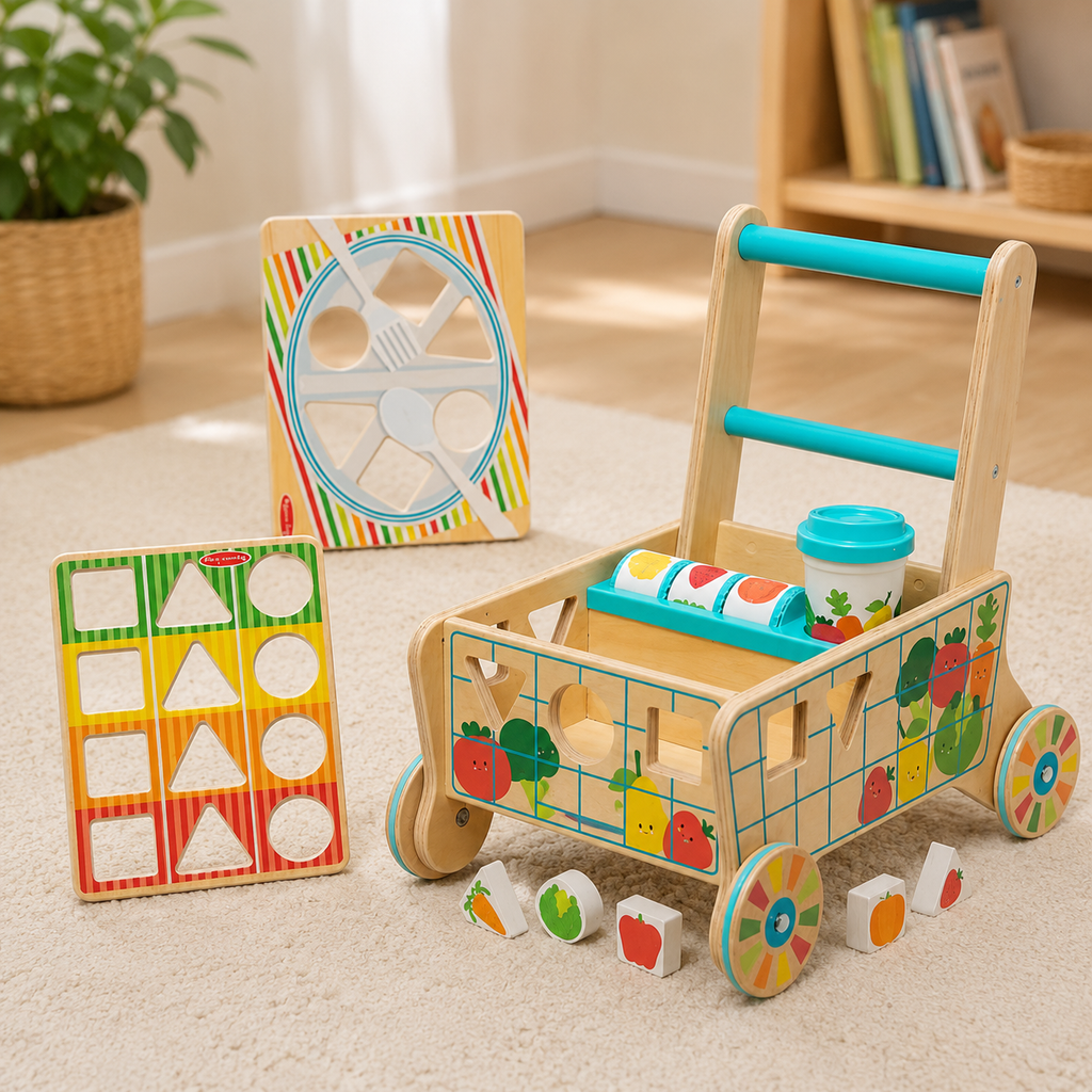 Wooden Rainbow Stacking Sorter